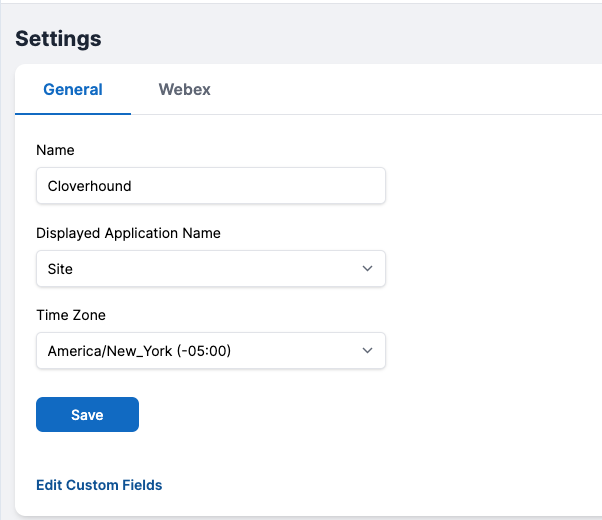 Cloverhound Cloud Settings