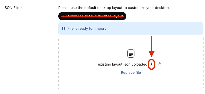 Layout Download Button