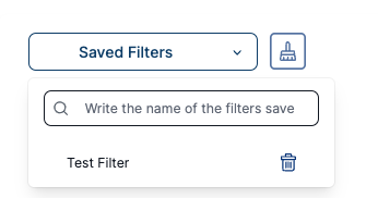 Calls Table Load Saved Filter