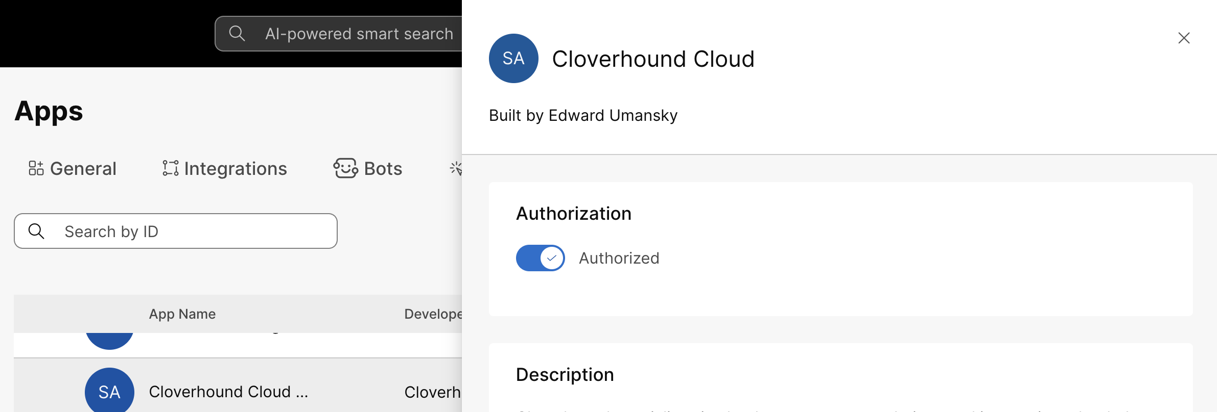 Cloverhound Cloud Service App Details